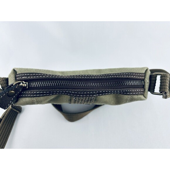 Liz Claiborne Canvas Satchel Small Green Crossbody Shoulder Messenger Bag - Picture 11 of 11